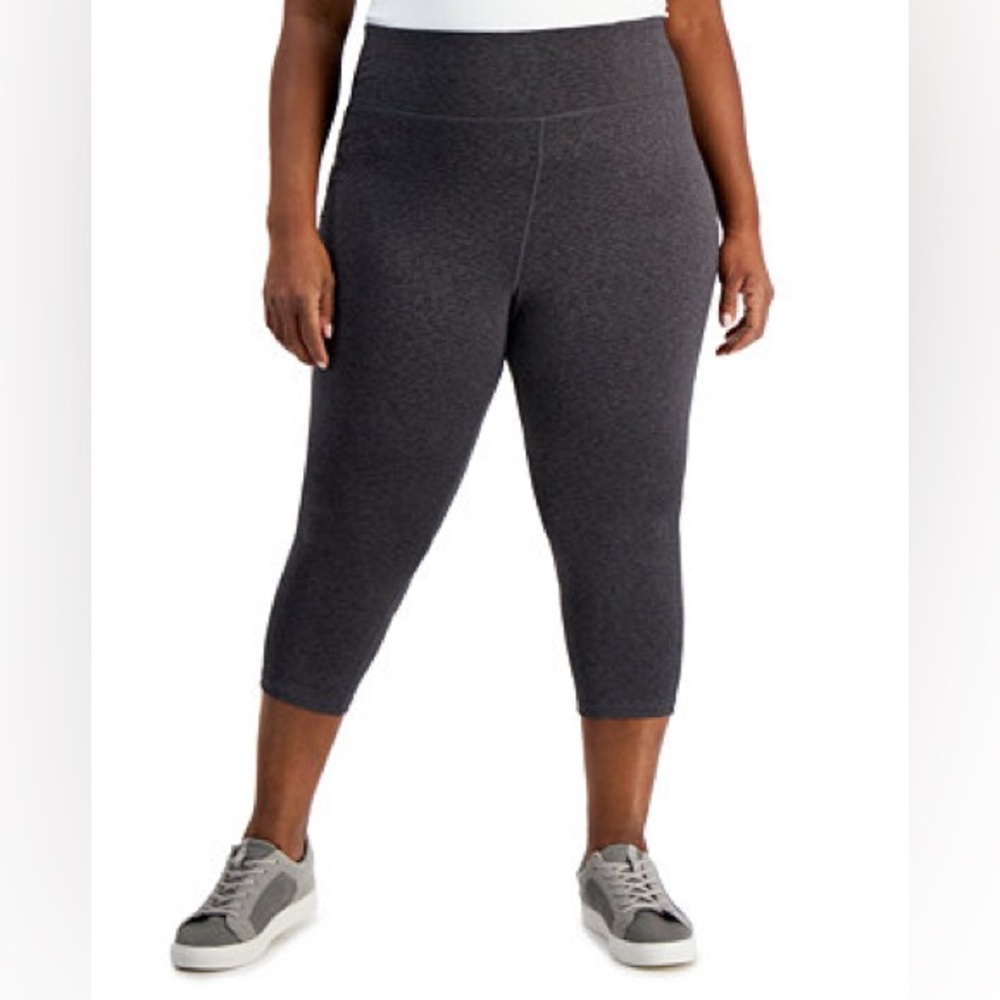 EUC Ideology High-Rise Capri Leggings Charcoal Gray Plus Size XXL